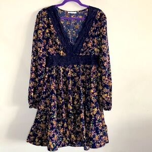 Floral & Lace Mini Dress